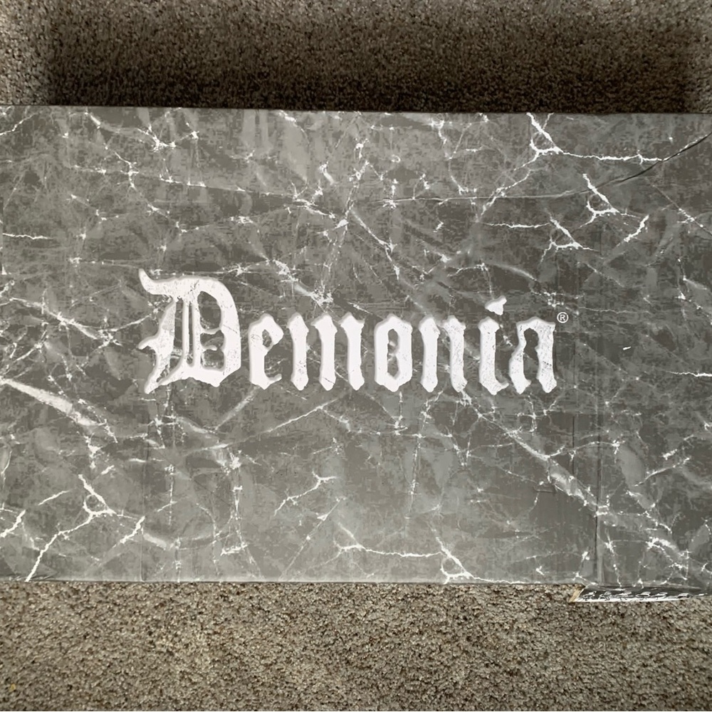 Demonia White Vegan Leather Cam 311